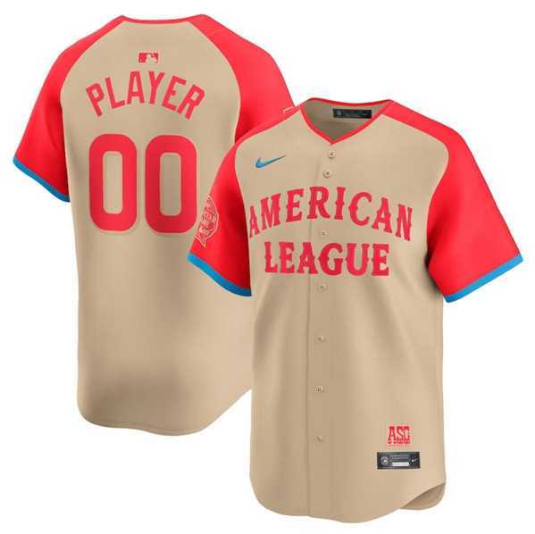 Men%27s American League Active Player Custom Cream 2024 All-Star Limited Stitched Baseball Jersey->customized mlb jersey->Custom Jersey
